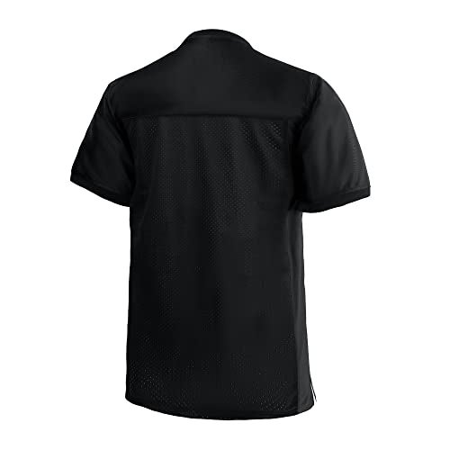 EALER Blank Football Jersey Mesh Athletic Football Shirt Practice Sports Uniform Black - Image 2