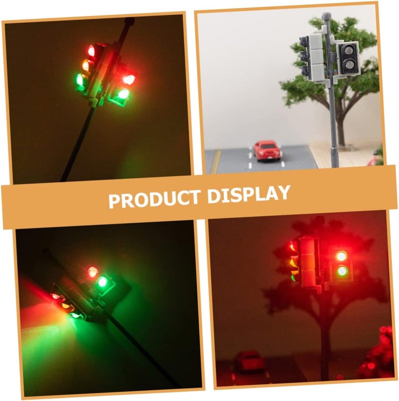 3pcs Scale Model Railroad Signal Lights Road Signal Light Model Realistic Toy Mini - Image 4
