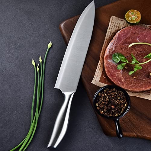 Mockery 2-Piece Kitchen Knife Set - Chef's & Utility Knives, Stainless Steel, Non-Stick, Soft Touch Handles, Silver - Image 5