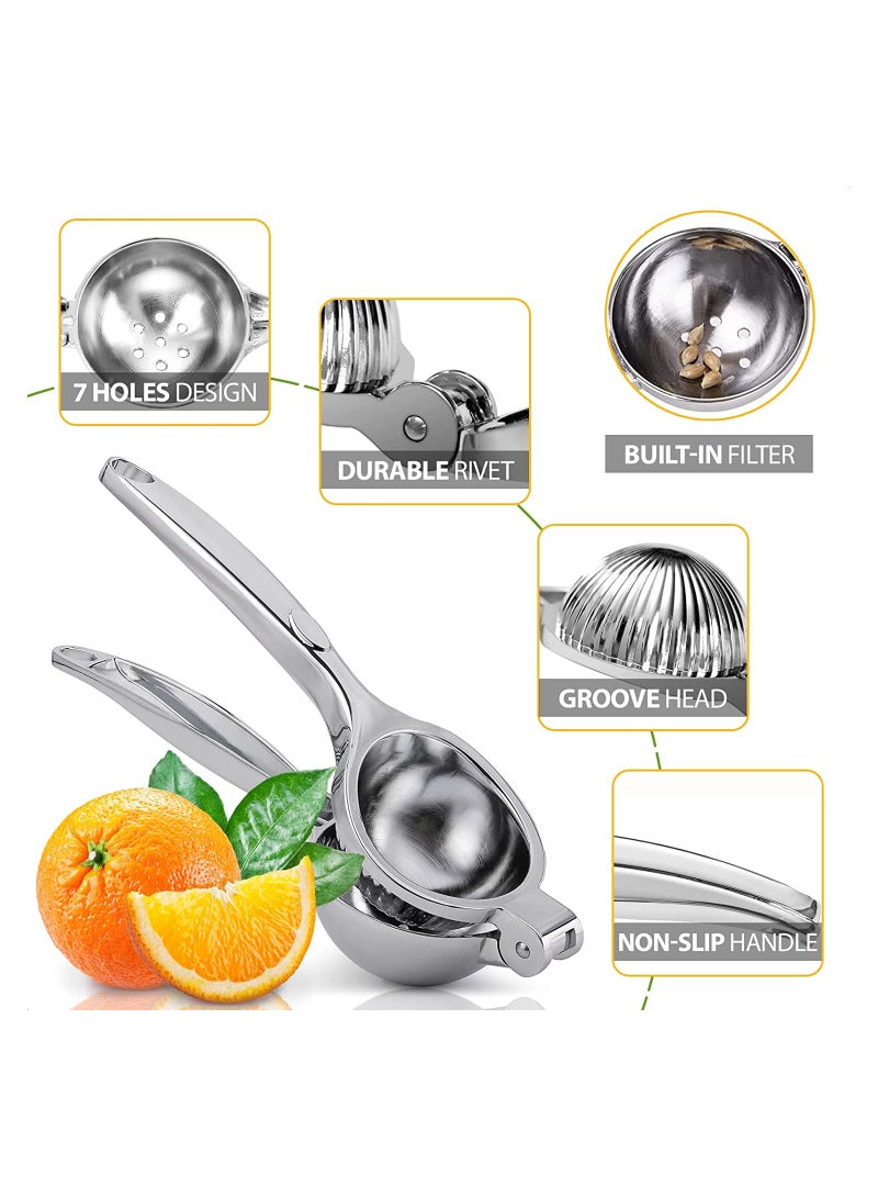Stainless Steel Lemon Lime Squeezer Heavy Duty Manual Citrus Press - Image 2