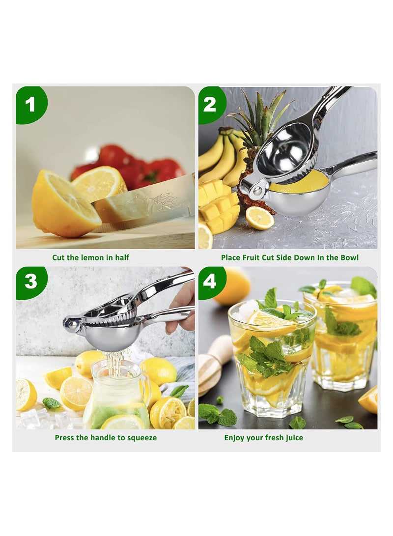 Stainless Steel Lemon Lime Squeezer Heavy Duty Manual Citrus Press - Image 4