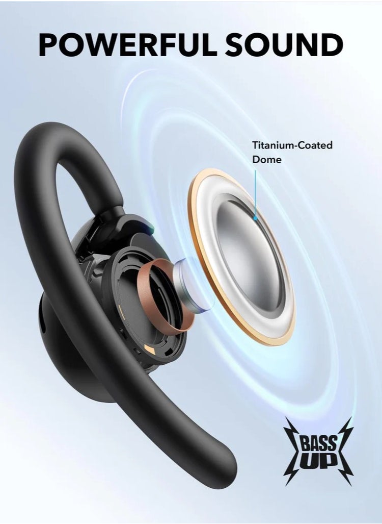 Generic - V20i by Anker Open-Ear Headphones, Adjustable Ear Hooks, Ultra-Comfort, Snug Fit, Powerful Sound, Clear Calls, IP55, LED Lights, 8H-36H Playtime, Bluetooth 5.4 Earbuds, Multipoint Connection Black - Image 1