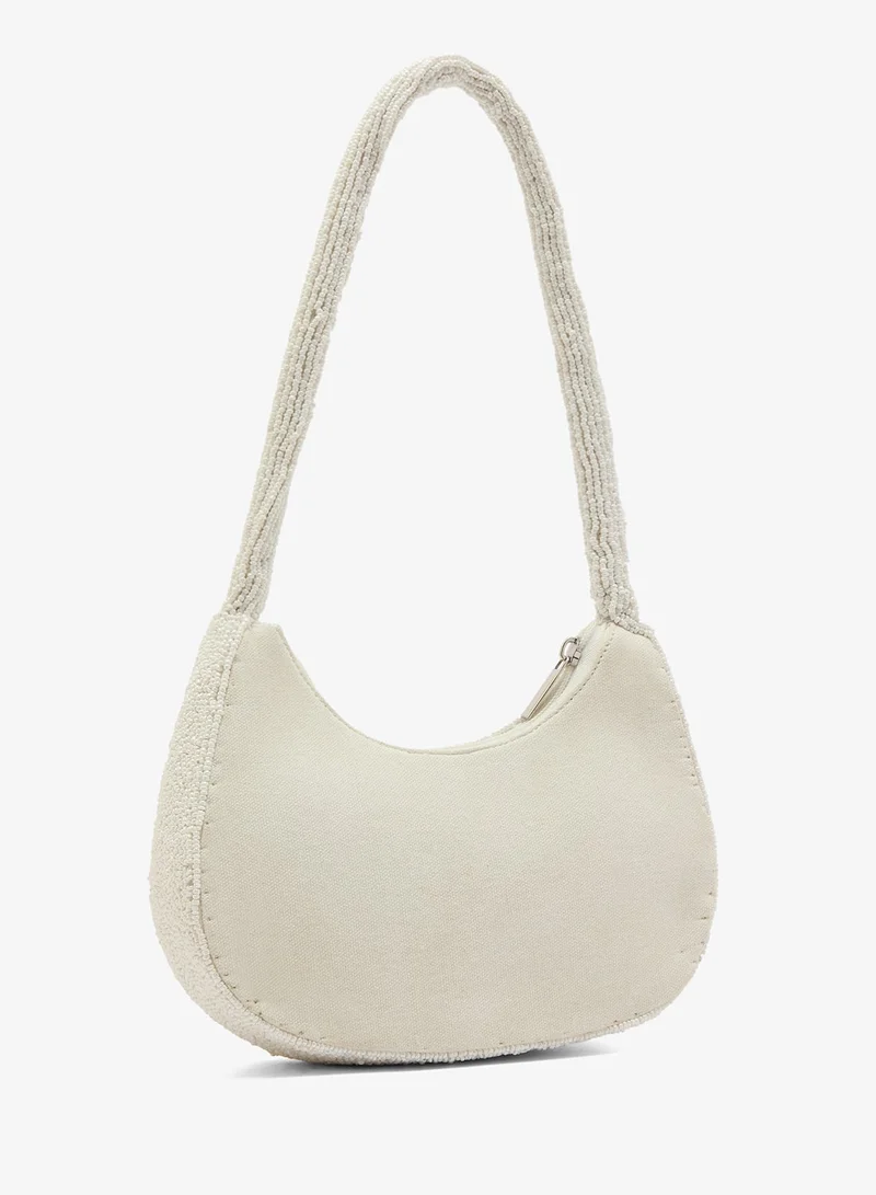 Namshi x White Embroidered Beaded Floral Clutch for Women | Best Price UAE