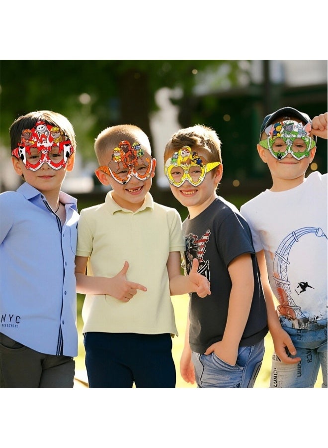 Paw Patrol Toys 8-Piece PAW Patrol Paper Party Glasses Set - Cartoon Dog Photo Booth Props for Kids - Image 5