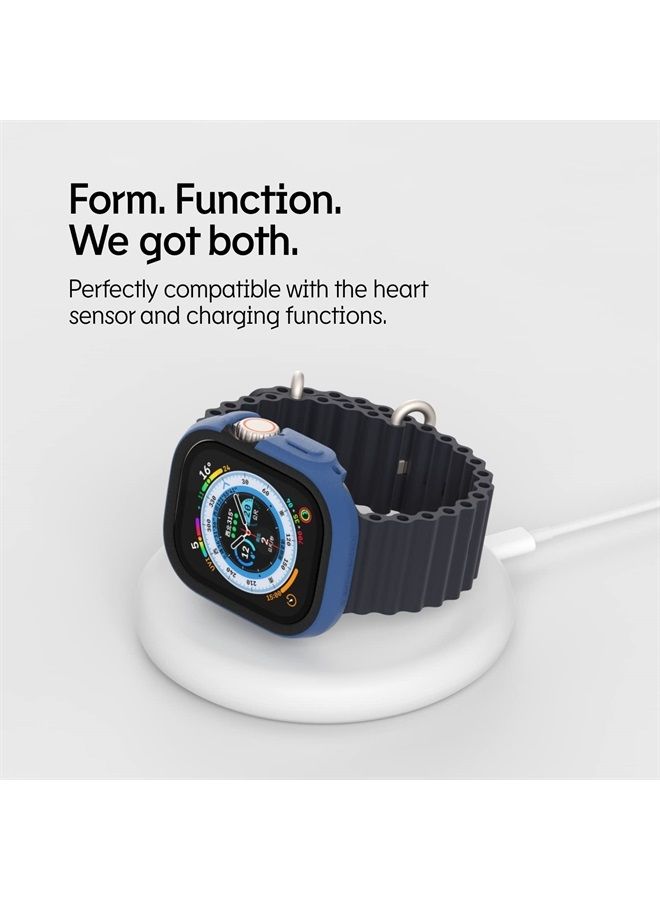 RHINOSHIELD Bumper Case Compatible with Apple Watch Ultra - [49mm] | Slim Protective Cover - Lightweight, Shock Absorbent, Non-Slip - Cobalt Blue - Image 4