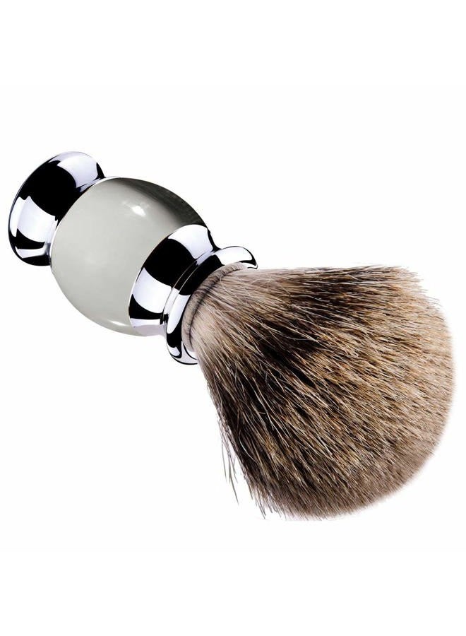 Grandslam Finest Badger Shaving Brush with Resin Handle- Engineered for the Best Shave of Your Life (Gray) - Image 5