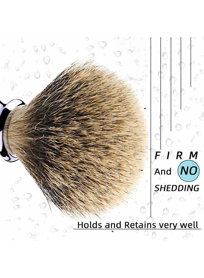 Grandslam Finest Badger Shaving Brush with Resin Handle- Engineered for the Best Shave of Your Life (Gray) - Image 4