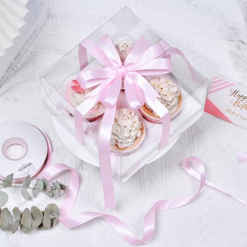 YAMA Light Pink Double Face Satin Ribbon 5/8 Inch 25 Yards Baby Pink Ribbon for Gift Package Wrapping,Floral Design,Hair Bow Clip Making,Crafting,Sewing,Wedding Decor - Image 4