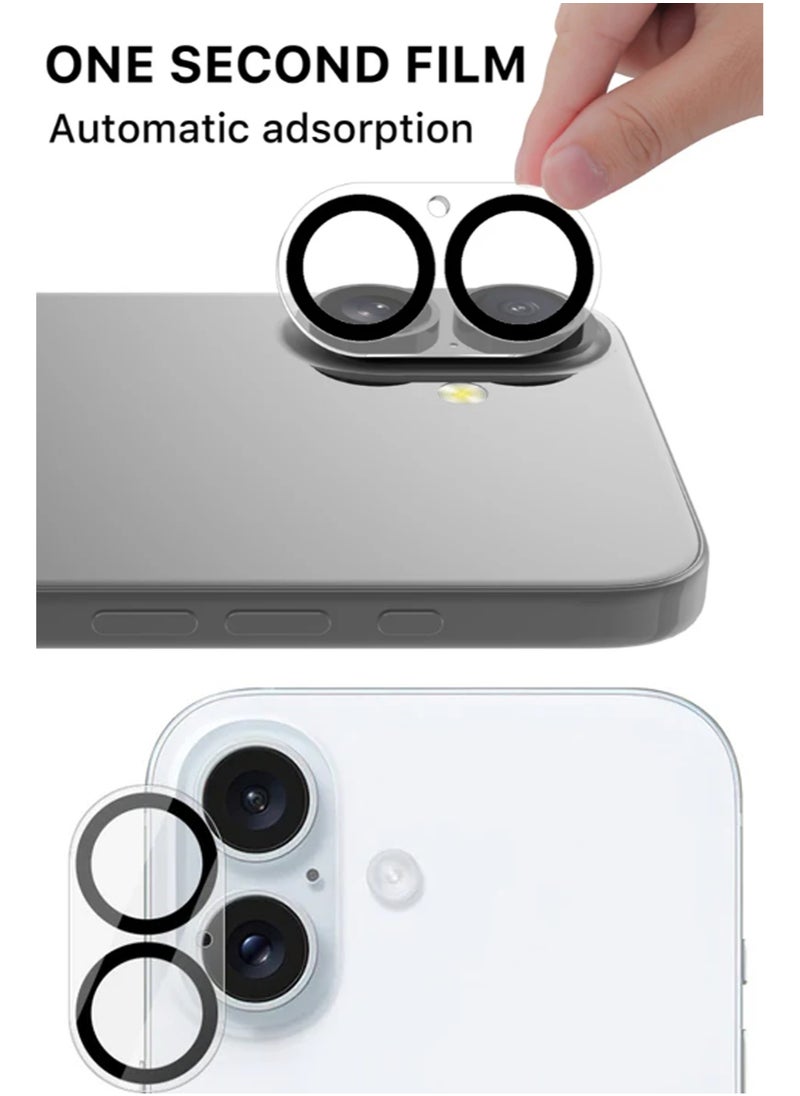 3 in 1 Pack Crystal Clear Flexible Protective Silicone -MagSafe/Wireless Charging Back and  Case Tempered Glass Screen Protector With Camera Lens Protector For iPhone 16 Plus