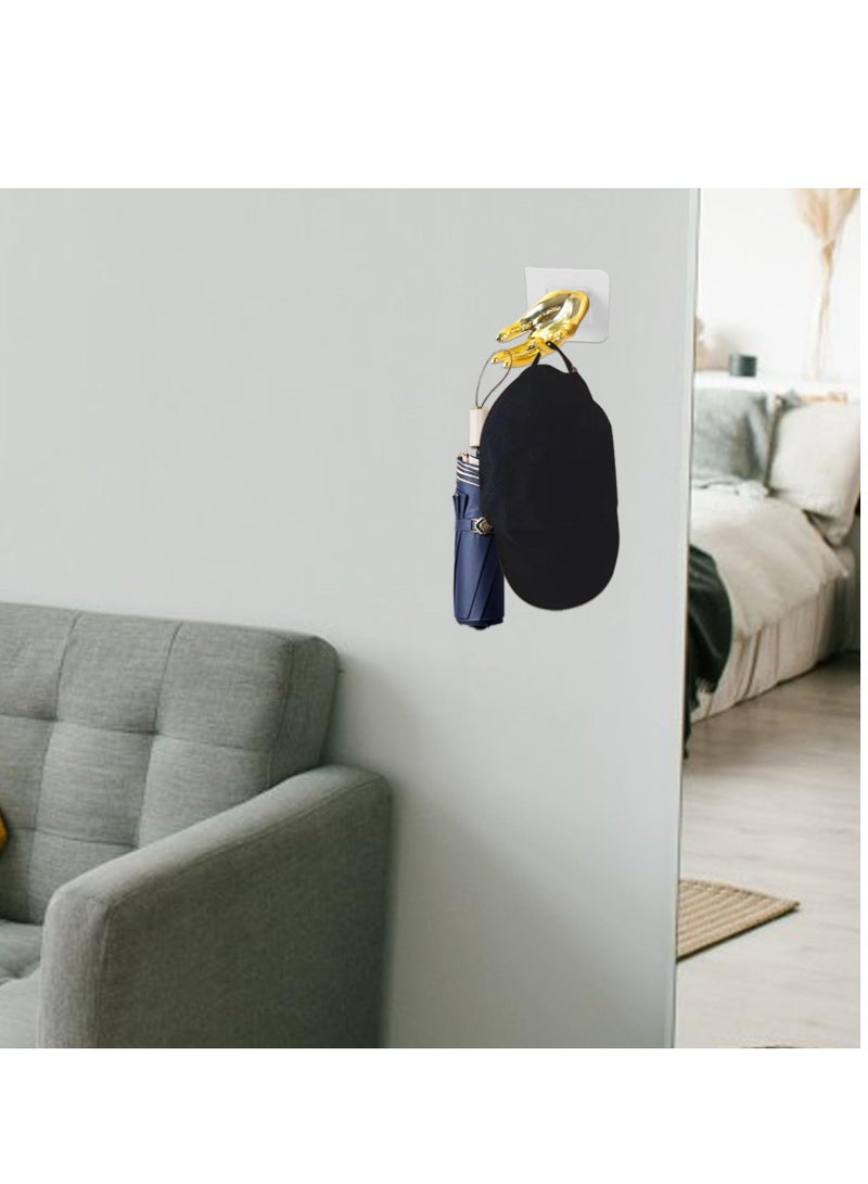 SOLARAE Hand Shaped Key Hook,Hand Gesture Wall Hooks,Key Holder Wall Mount, Unique New Hand Shaped Wall Hooks, Hand Shape Wall Mounted Adhesive Hook Hand Shape Hooks for Coat, Scarf, Hat - Image 5
