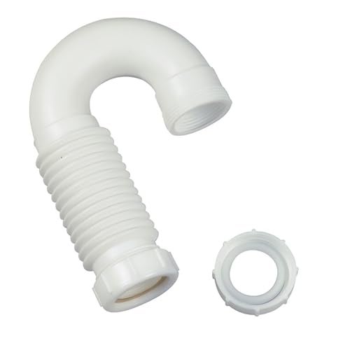 Danco 51066 Flexible Slip-Joint J-Bend Trap, 1-1/2", 1.5", White - Image 1