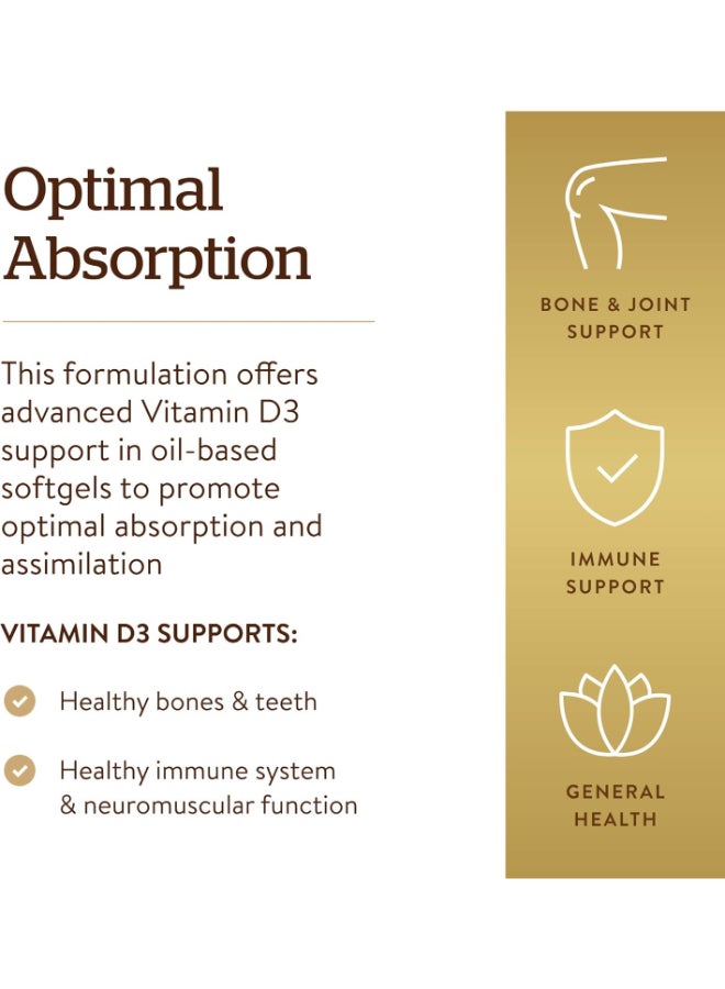 سولجر مكمل غذائي من فيتامين D3 كوليكالسيفيرول 10000 وحدة دولية - 120 كبسولة هلامية - Image 4
