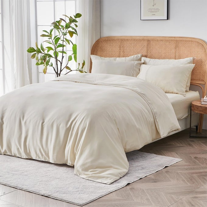 AIRYWEIGHT TENCEL DUVET COVER 100 LYOCELL DERIVED FROM EUCALYPTUS BUTTERY SOFT BEST COOLING SHEETS BY ARCHITECTURAL DIGEST FOG KINGCAL KING 106X90