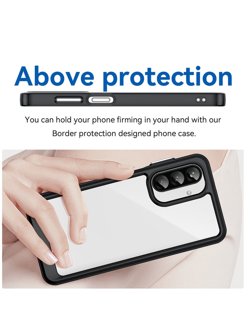 [1+1 Sets] For Samsung Galaxy A26 5G Case & Screen Protector Transparent Frame Protective Cover with Tempered Glass Screen Protector  - Image 3