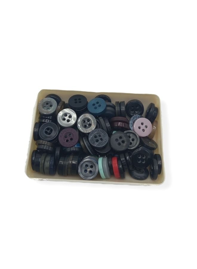 Hemline 100 Pieces Four Hole Sewing Mender Buttons Assorted Colors - Image 2