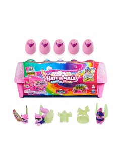 SPIN MASTER مجموعة ألعاب Hatchimals CollEGGtibles، مجموعة كرتونية عائلية من الذئب بألوان قوس قزح مع مفاجآت  - Image 1