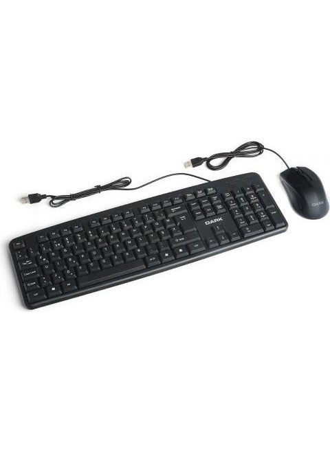 Dark - KM1040F Wired Turkish F Keyboard & Mouse Set (DK-AC-KM1040F) - Image 1