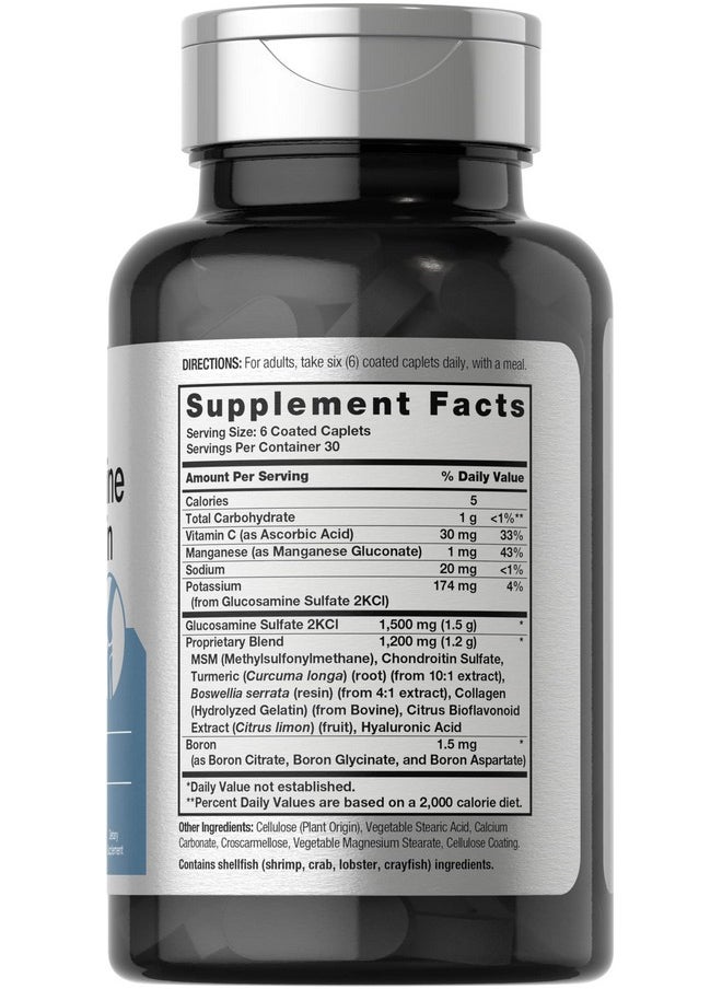 Horbaach - Horbäach Glucosamine Chondroitin | Plus MSM & Turmeric | 180 Coated Caplets | Non-GMO, Gluten Free Supplement - Image 1
