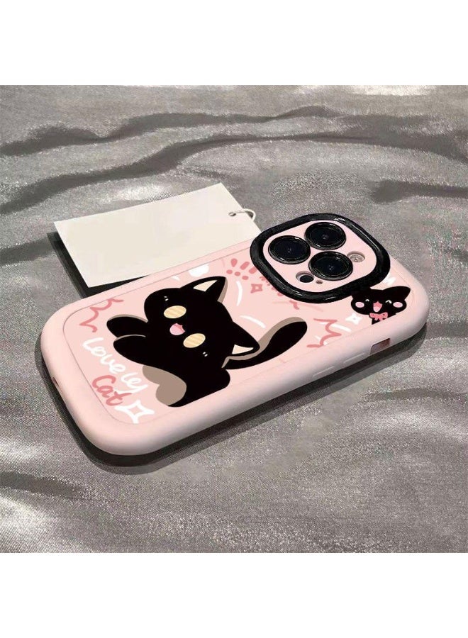 NIBEMINENT Protective TPU Case Cover For iPhone 15, Scare The Kitten/Powder - Image 1