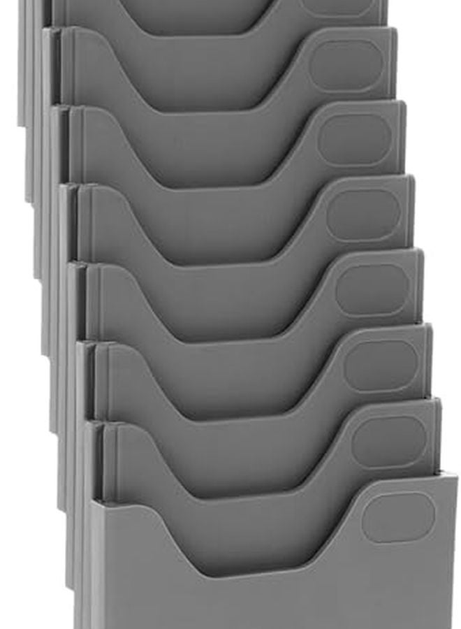 Black Retractable Attendance Card Holder 10 Slots Expandable Time Clock Rack Office Organizer - Image 2