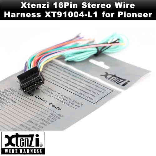 Xtenzi 16Pin Car Radio Power Wire Harness Connector Compatible with Pioneer AVH-X8500BHS, AVH-X5500, AVH-X4500, AVH-X3500, AVH-X2500, AVH-X1500 - XT91004-L1 - Image 2