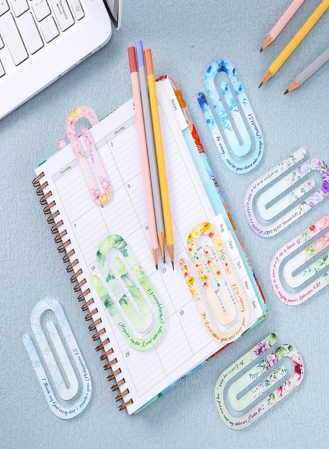 Skyygemm 10 Pack Bible Verse Acrylic Bookmarks for Church Jumbo Paper Clip Inspirational Scripture Christian Bookmarker for Back to School Supplies Religious Christian Party Favor Women Student Gift - Image 4