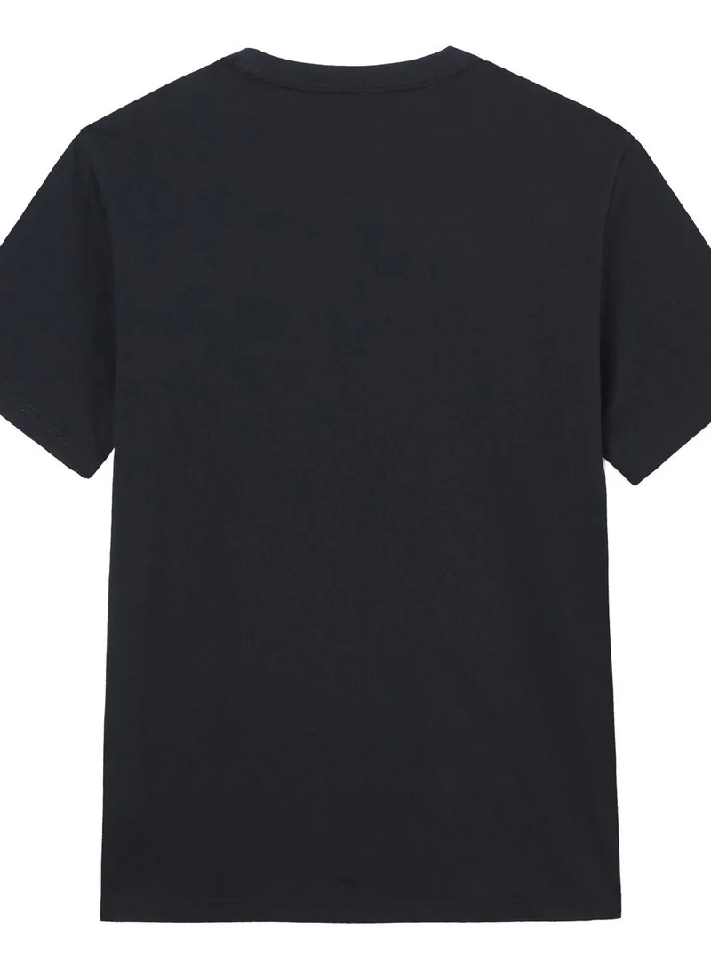 GIORDANO  Men’s Slim Cotton Crew Neck Signature Print Tee for Men | Best Price UAE
