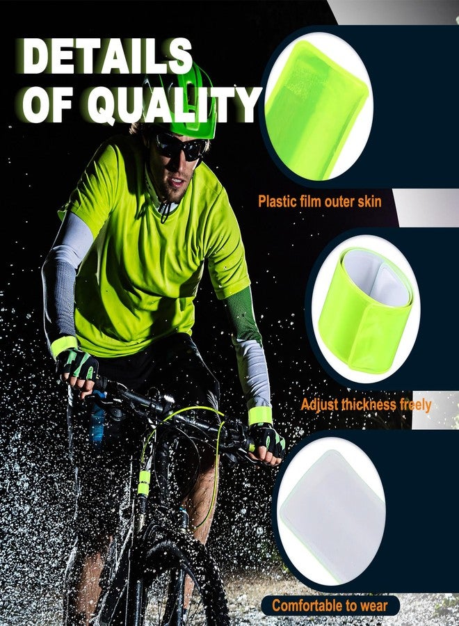 GTILE 30 Pcs Reflector Band Snap Bracelet, Reflective Arm Bands, High Visibility Slap Safety Bands for Night Jogging Cycling Running Night Working Hiking (Fluorescent Green) - Image 4