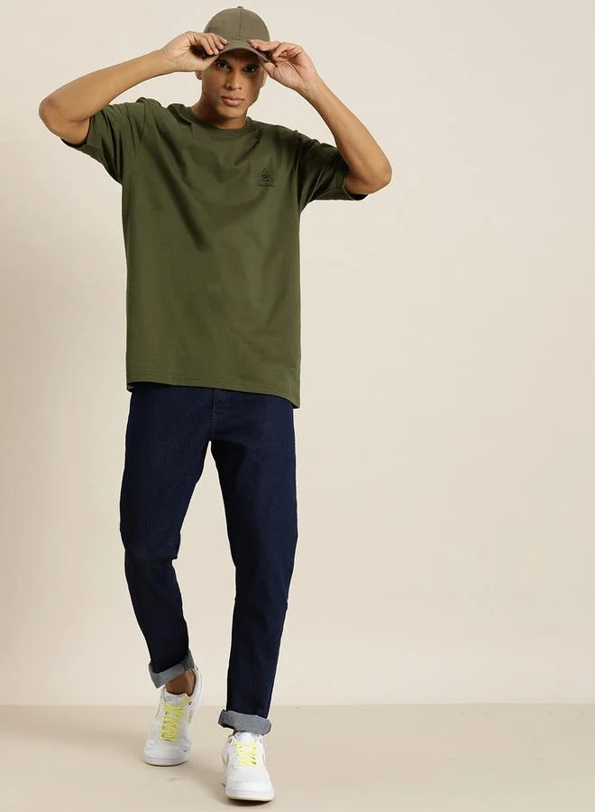 Difference of Opinion Difference of Opinion Back and Front Graphic Print Oversized T-Shirt with Short Sleeves