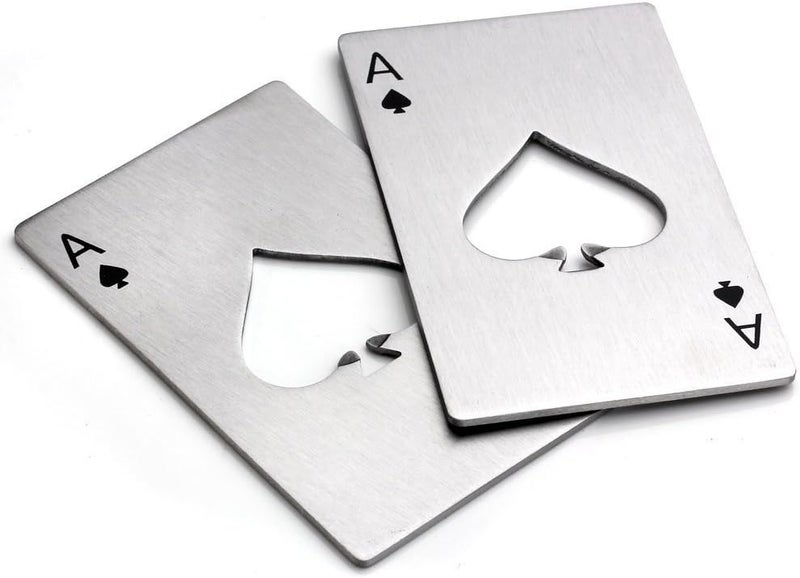 Yerwal Bottle Opener-Stainless Steel Credit Card Size Casino Bottle Opener for Your Wallet-2 pcs - Image 1