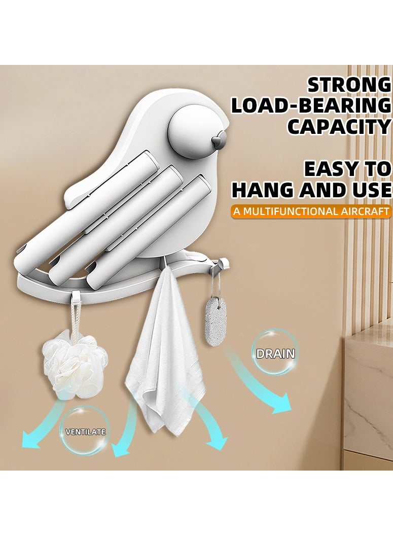 general 5-in-1 Small Bird Wall-Mounted Storage Rack Cleaning Supplies Storage Box Kitchen and Bathroom Desktop Mini Mop Set - Image 3