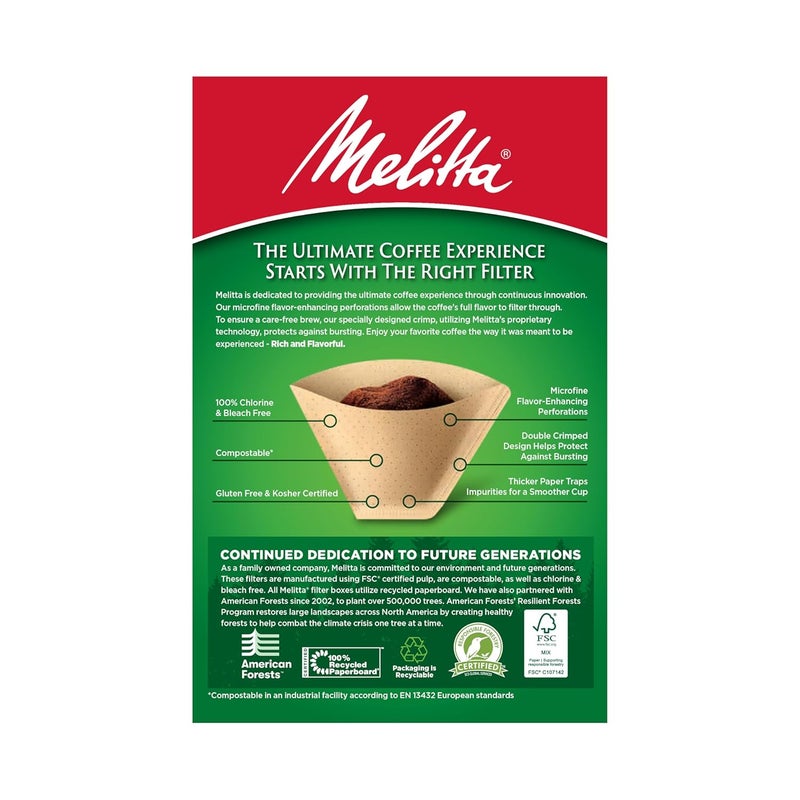 Melitta Melitta 4 Cone Coffee Filters Unbleached Natural Brown 40 Count Pack of 12 480 Total Filters Count  Packaging May Vary  - Image 2