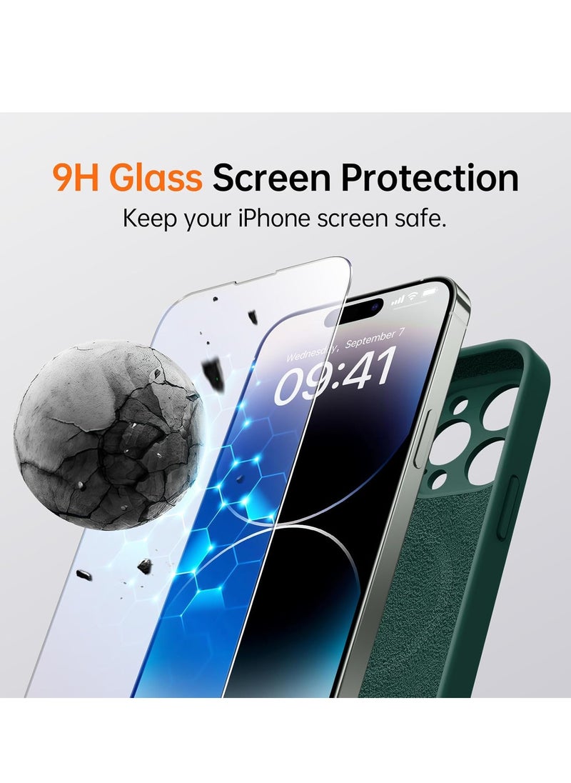 ELTRAZONE iPhone 16 Pro Max Case with 2 Screen Protectors - MagSafe Compatible, Upgraded Camera Protection, Liquid Silicone Protective Case (6.9”) - Forest Green  - Image 4