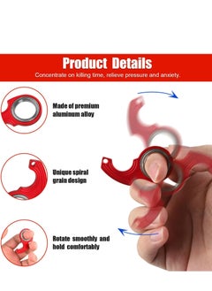 Oasisgalore 2pcs Key Chain Spinner Toys，Finger Fidget Keychain Key Ring Spinner Toy Gifts for Finger Exercise  - Image 3