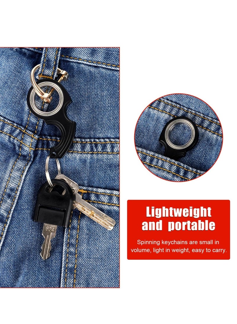 2pcs Key Chain Spinner Toys，Finger Fidget Keychain Key Ring Spinner Toy Gifts for Finger Exercise