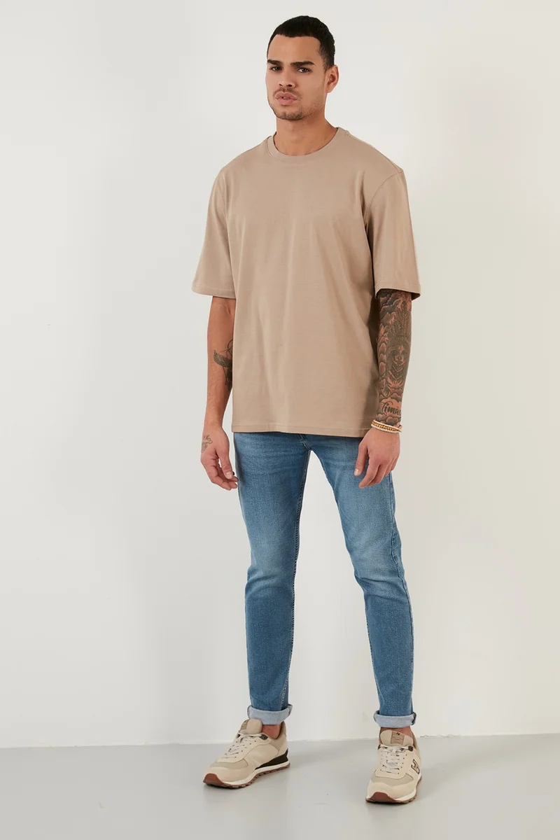 Buratti Cotton Oversize Crew Neck Basic T Shirt Men's T Shirt 5902365