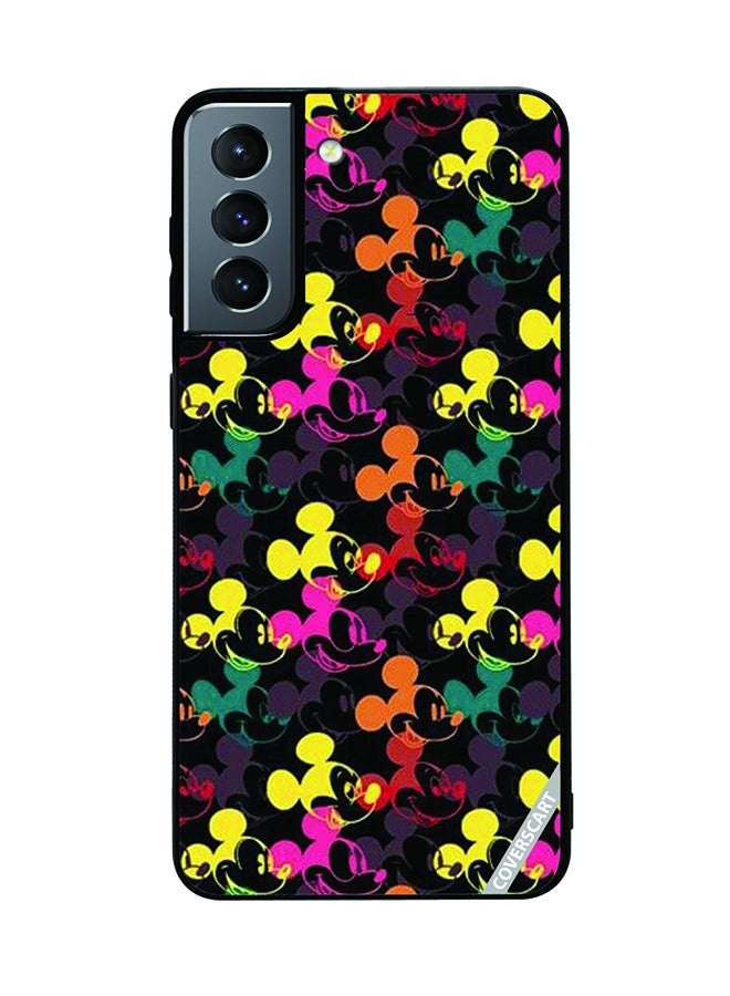 Protective Case Cover For Samsung Galaxy S21 5G Mickey Mouse Design Multicolour