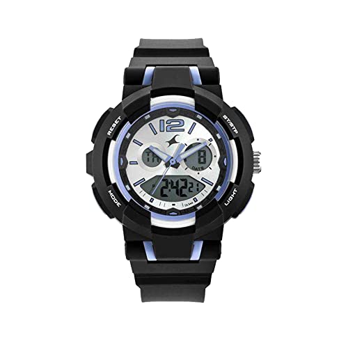 Fastrack Street Line Quartz Digital Analog Digital Silver Dial Black Polyurethane Strap Watch for Girls - NR68016PP01 - Image 1