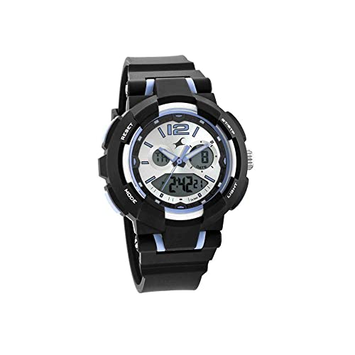 Fastrack Street Line Quartz Digital Analog Digital Silver Dial Black Polyurethane Strap Watch for Girls - NR68016PP01 - Image 3