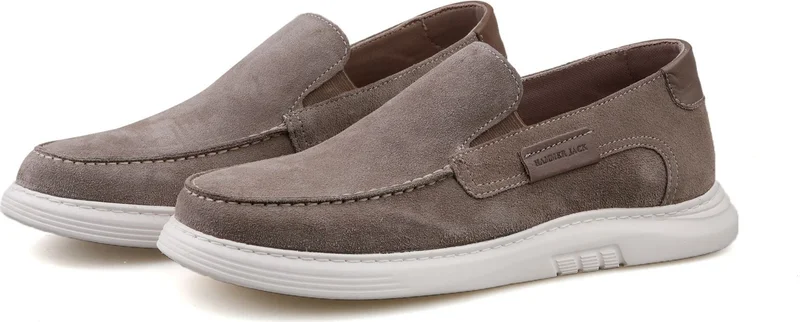 هامر جاك 102 22020 M Taupe Suede Men's Casual Shoes 102-22020-M-TAUPE-SUET Gray