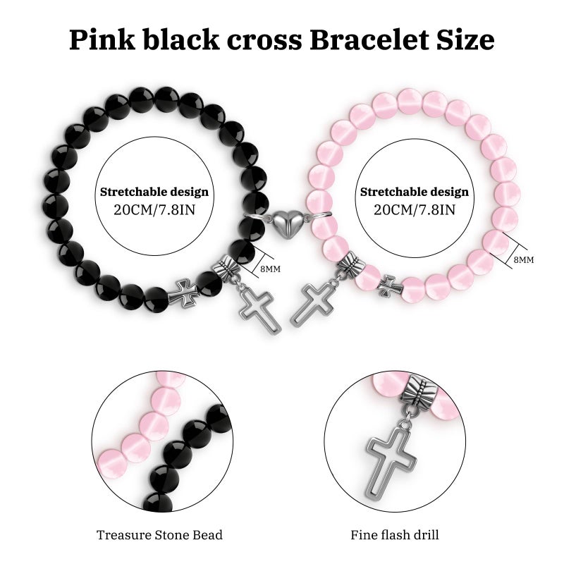 cow print Couples Bracelets for Him Her,Matching Bracelets for Couples Relationship, Anniversary Birthday Christian Gifts for Boyfriend Girlfriend, Mothers Day Gifts for Mom Dad Parents from Daughter Son - Image 5