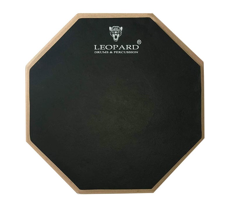 LEOPARD 12" INCHES 2 SIDED DRUM PRACTICE PAD WITH STICKS AND BAG - Image 4