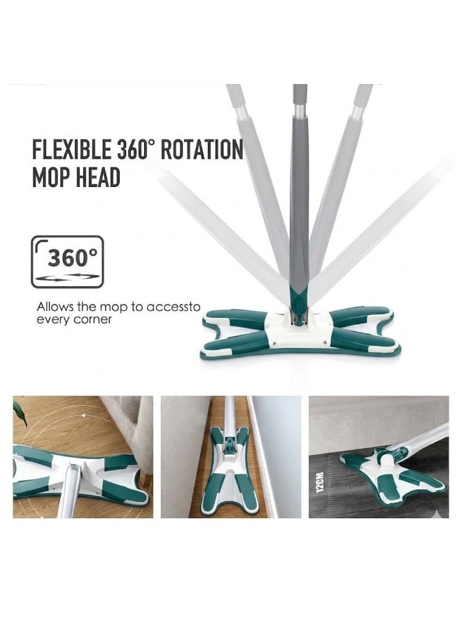 مساحة تويست دوار  – ممسحة أرضيات بخاصية العصر السريع ورأس مايكروفايبر لتنظيف عميق - Image 2