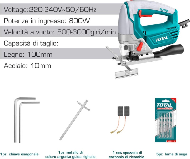 TOTAL Electric Jig Saw 800W - Image 3