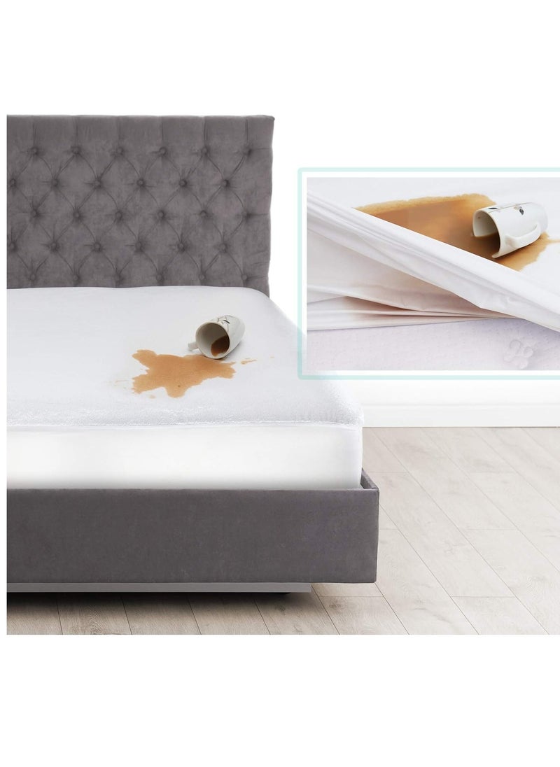 Zaprus Waterproof Mattress Protector 200 x 100 cm – Coral Fleece, 35 cm Deep Pocket, 250 GSM, Hypoallergenic Vinyl Free, Soft & Breathable Pad Cover, Noiseless Cotton Comfort & Protection, Super King Size.  - Image 2