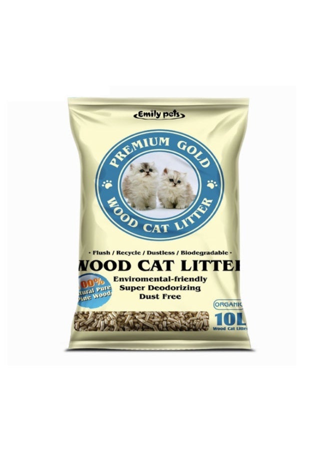 Emily Pets Pine Wood Cat Litter for Cats and Rabbit Ecological Cat Litter Sand(10 L) - Image 1