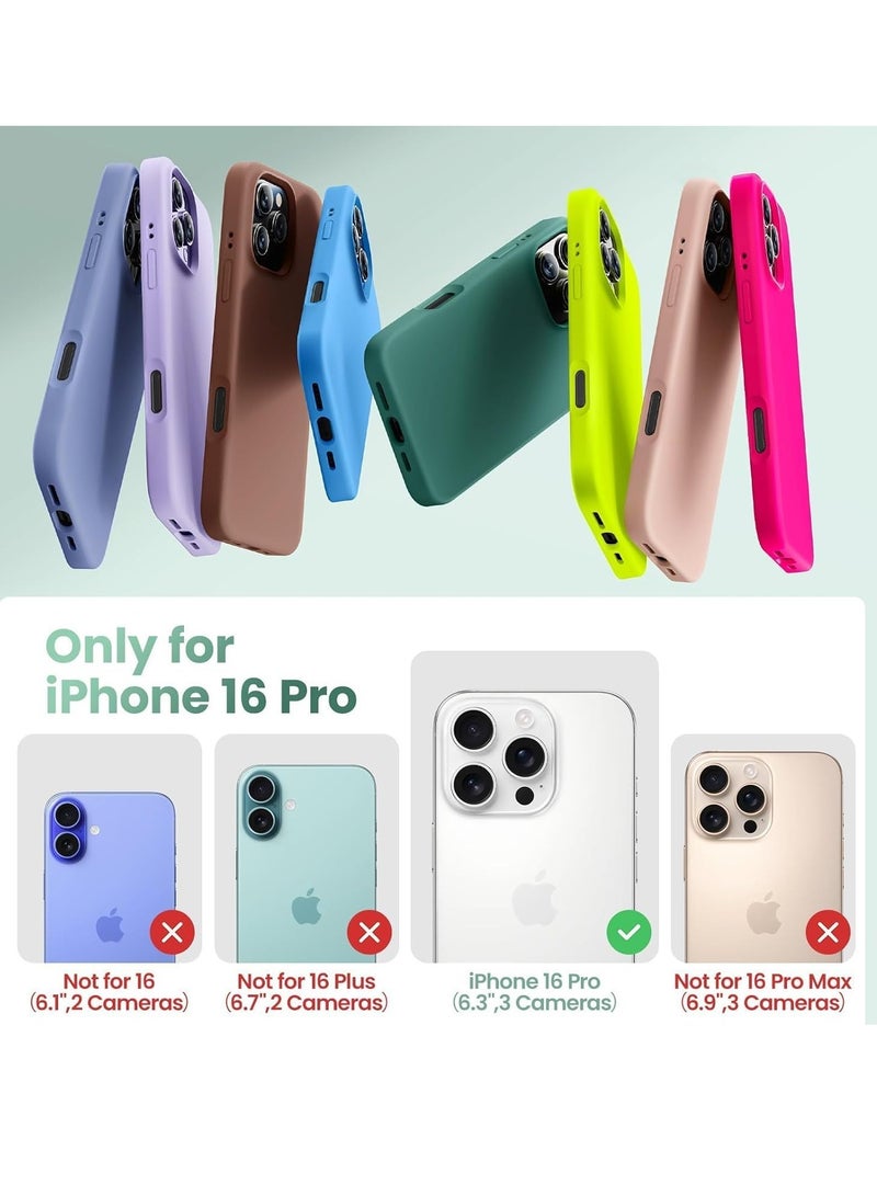 JAJEEK Premium Soft Liquid Silicone Case for iPhone 16 Pro – Silky Touch Full-Body Protective Bumper (Lilac) - Image 2