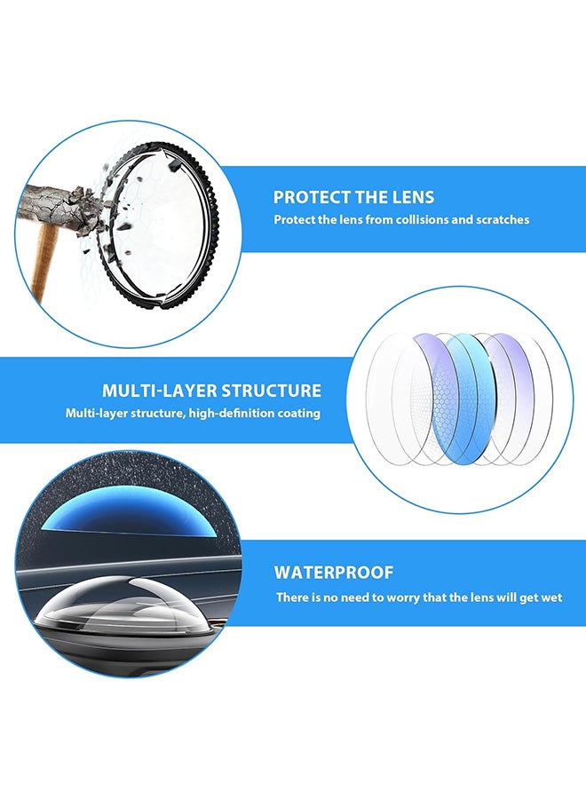 O Ozone Glass Lens Guard for Insta360 X5 |9H Hardness Tempered Glass Protective Cover | Rotating Optical Lens Protector Action Camera Accessories- Clear - Image 2