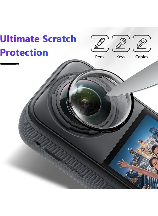 O Ozone Glass Lens Guard for Insta360 X5 |9H Hardness Tempered Glass Protective Cover | Rotating Optical Lens Protector Action Camera Accessories- Clear - Image 3