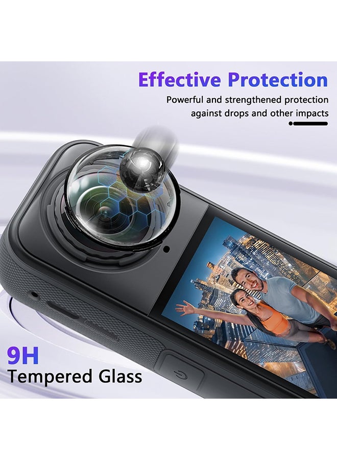 O Ozone Glass Lens Guard for Insta360 X5 |9H Hardness Tempered Glass Protective Cover | Rotating Optical Lens Protector Action Camera Accessories- Clear - Image 4